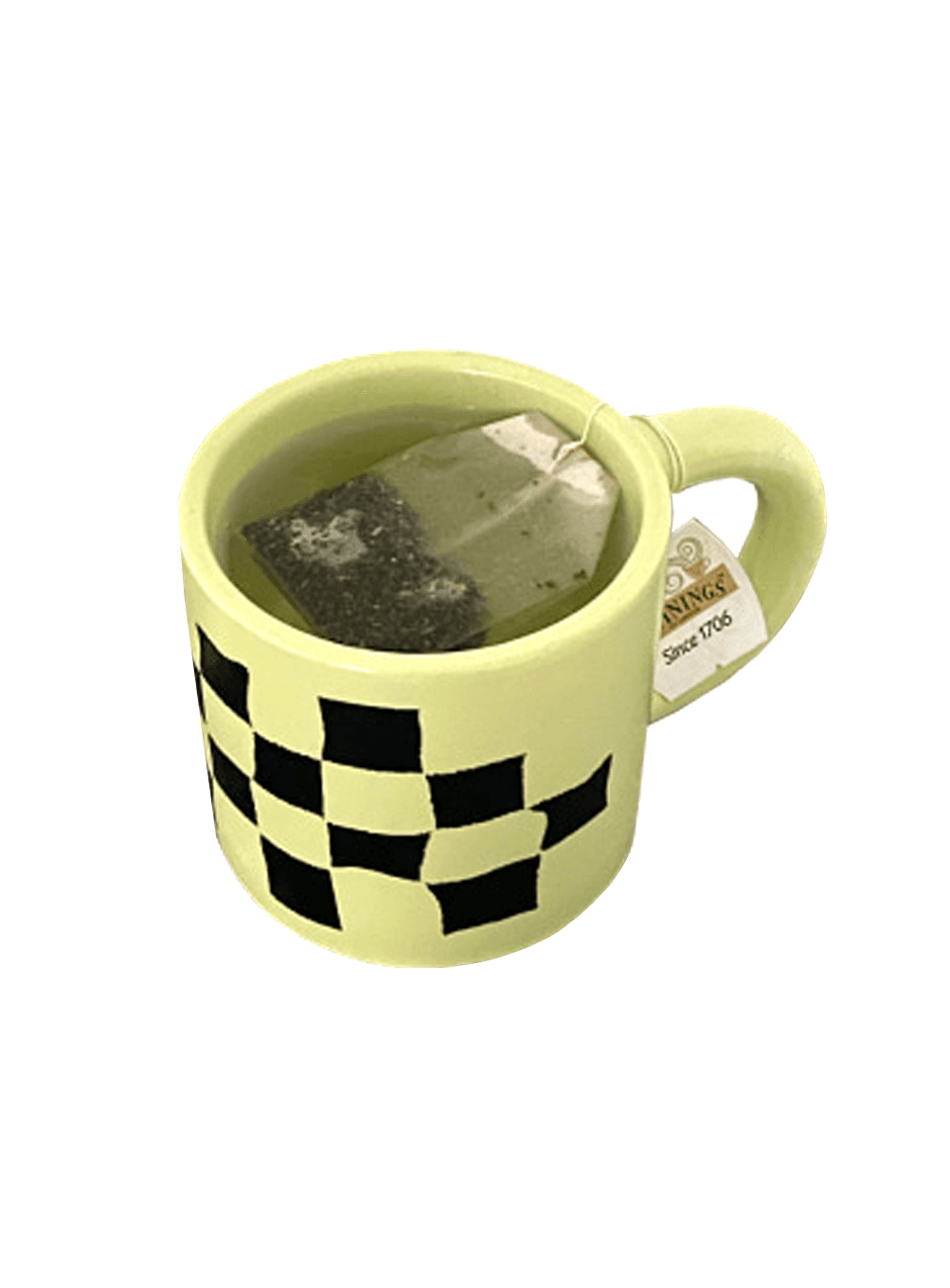 Lime Check Mug