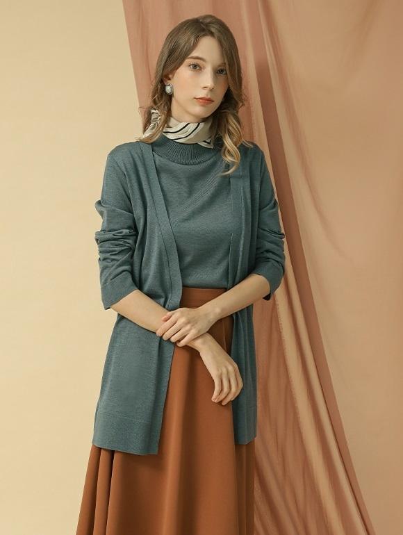 [15% 쿠폰]반목 니트 카디건 세트(CX8TXF1)