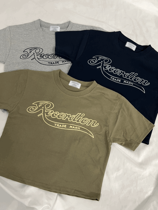 [y2k/데일리] 레코디언 크롭 반팔 국내제작