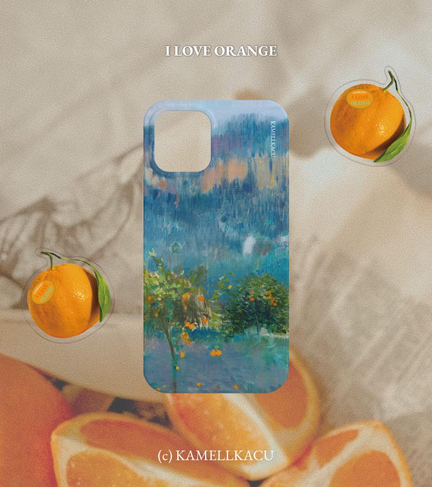 카멜카쿠 젤하드/하드 blue&orange color 오렌지 케이스 아이폰 15 갤럭시s24