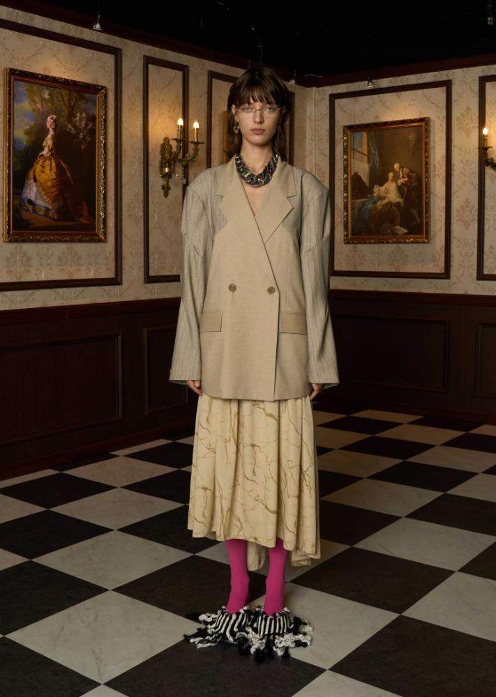 OVERSIZED MIX JACKET (BEIGE)