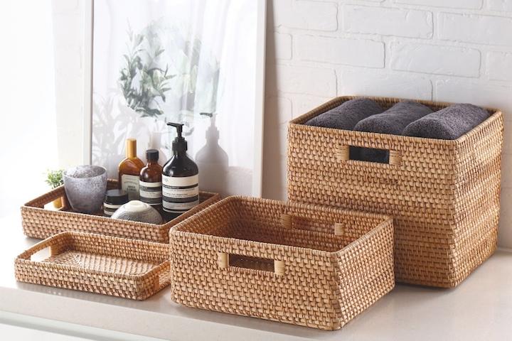 [슈퍼세일] 내추럴 프리미엄 라탄바스켓 라탄트레이 모음