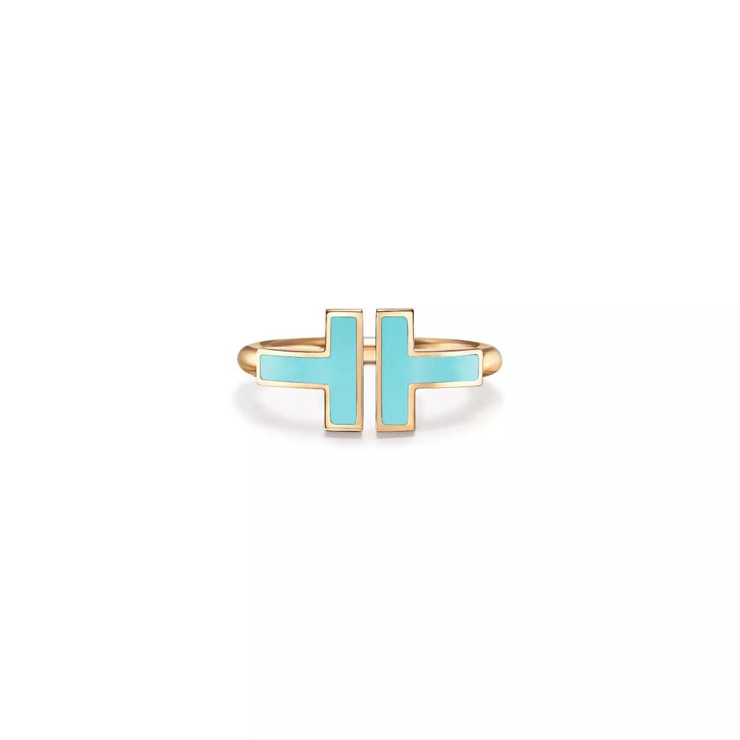 터쿼이즈 와이어 링, 옐로우 골드