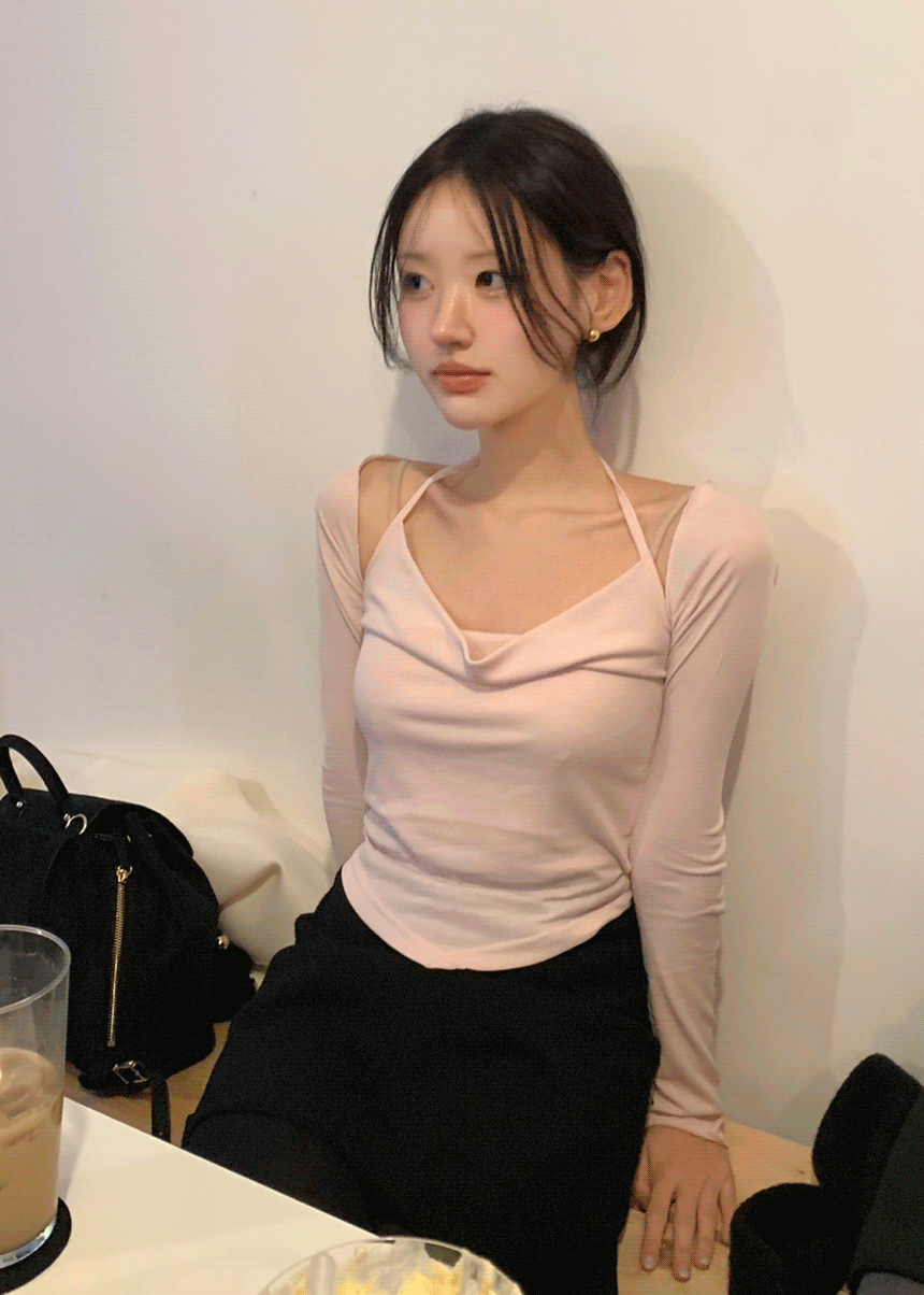 [🩰발레코어] 홀터 나시 볼레로 가디건 세트