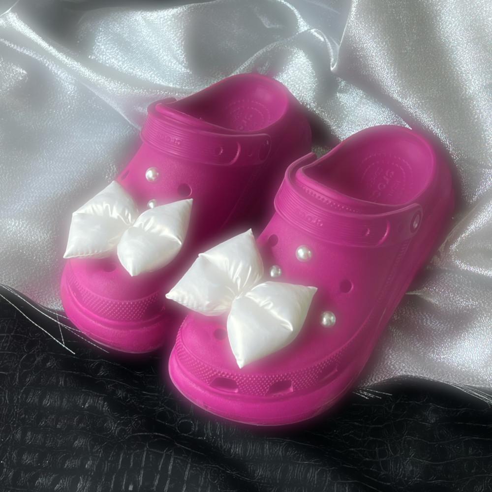 Ribbon pearl jibbitz 리본 펄 진주 크록스 지비츠 크록스꾸미기