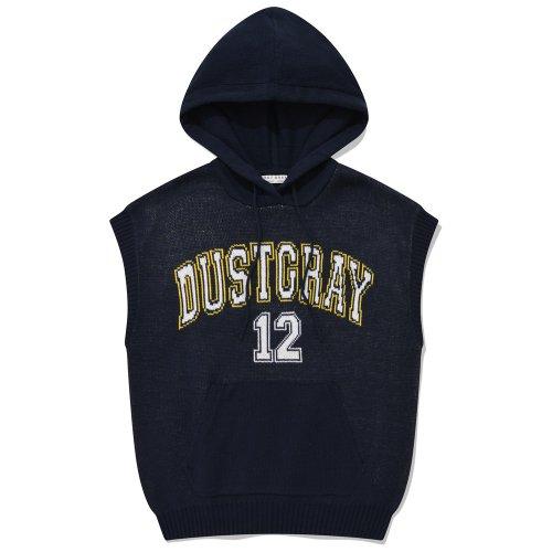 아치 로고 후디 니트 베스트 [네이비]