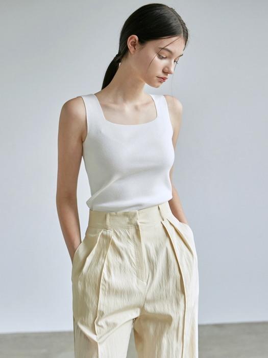 SQUARE NECK KNIT SLEEVELESS_6 COLOR