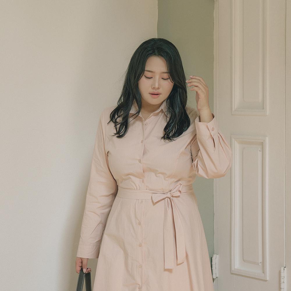 [US] 핀턱 라인 원피스