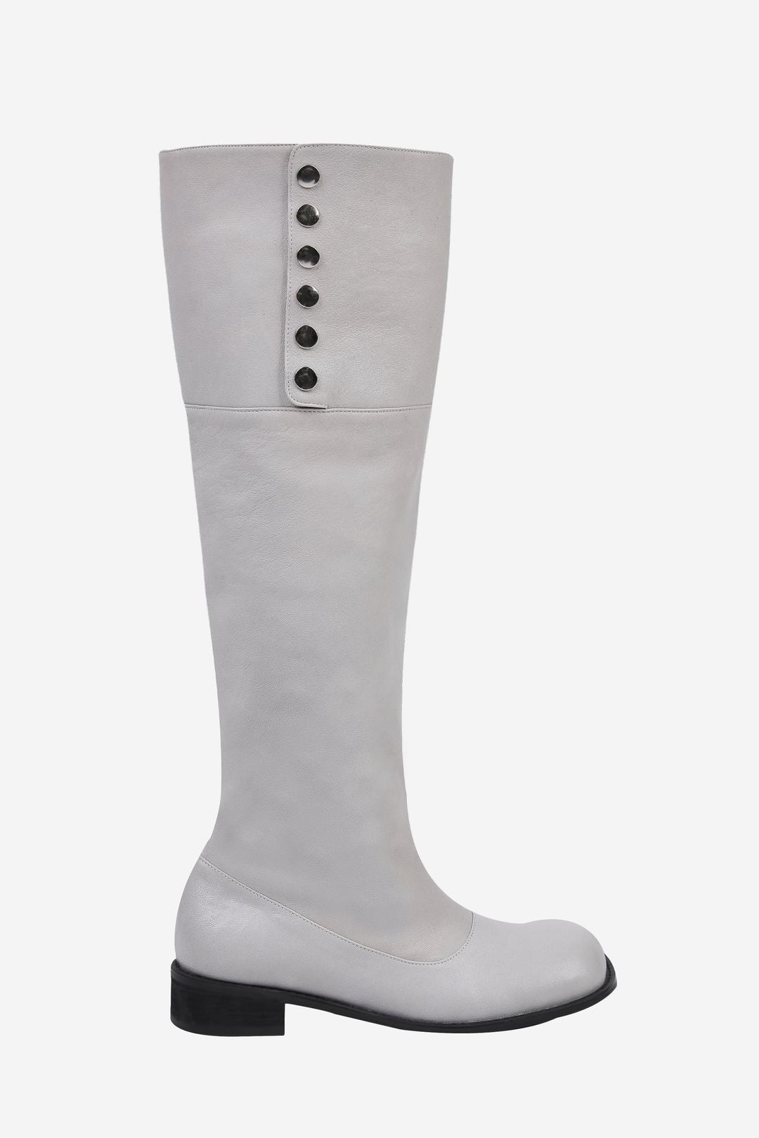 [EXCLUSIVE] FOLDING BUTTON BOOTS / GRAY