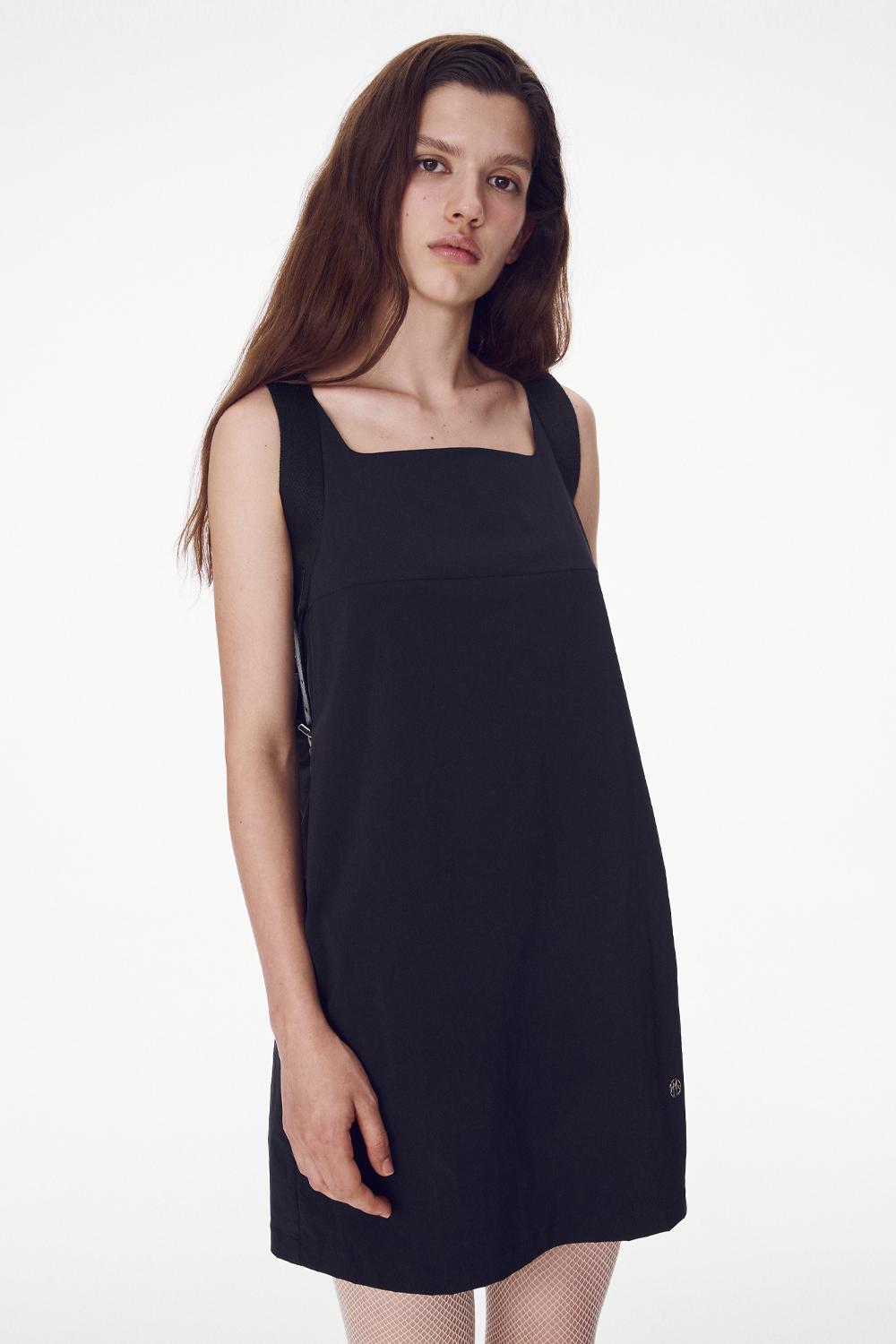 Nylon Mini Dress, Black