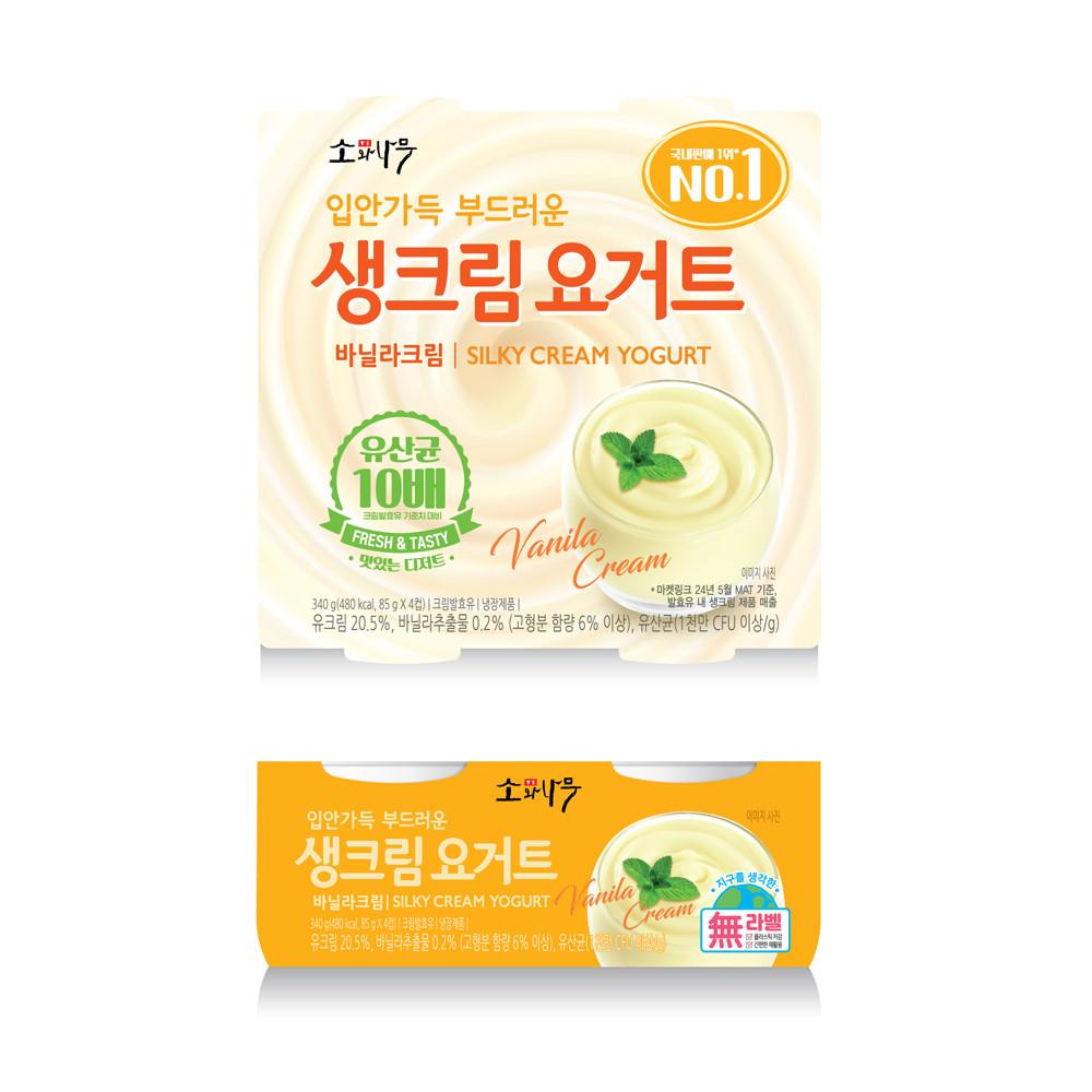 동원 소와나무 생크림 요거트 바닐라크림 85g x 16개