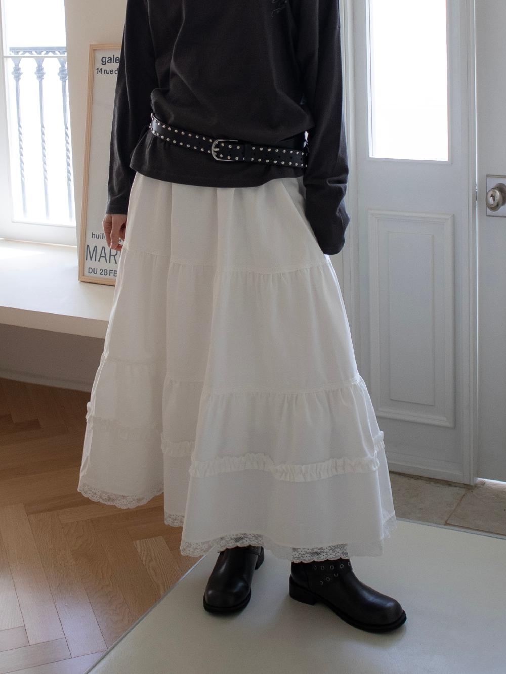 에이티즈서울 PURE LACE LONG SKIRT(SOLD OUT)