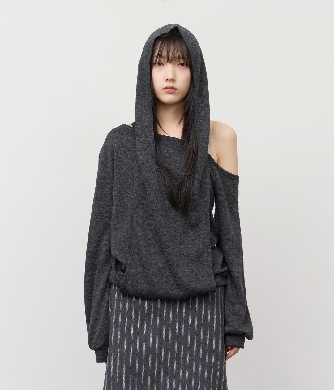 (W) Bless Hooded Layered Top (2color)