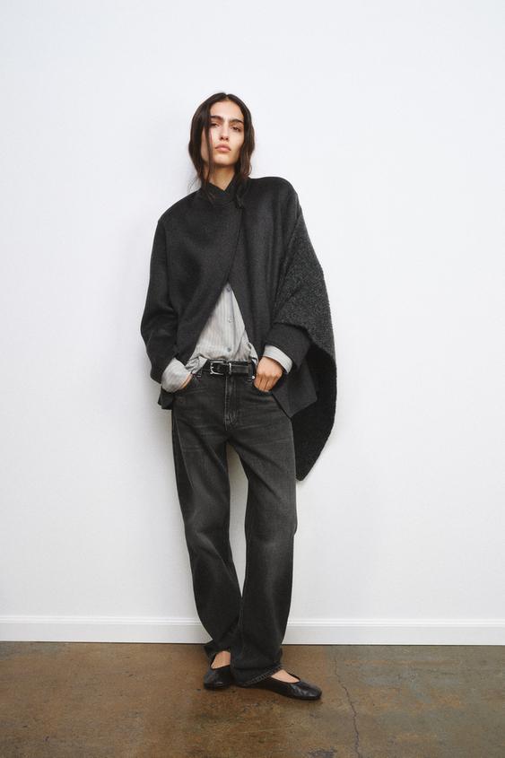 ZW 컬렉션 울 혼방 스카프 블레이저