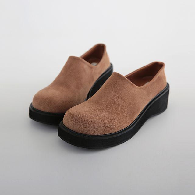 그렌 단화 로퍼 여자신발 슈즈 통굽 플랫폼 스웨이드 간절기슈즈 가을신발 겨울신발 키높이슈즈