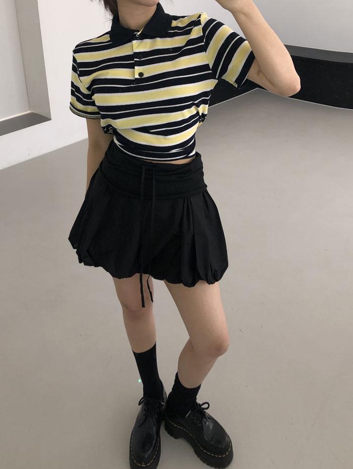 [Mua'd] 리본 펌킨 스커트 (2color)