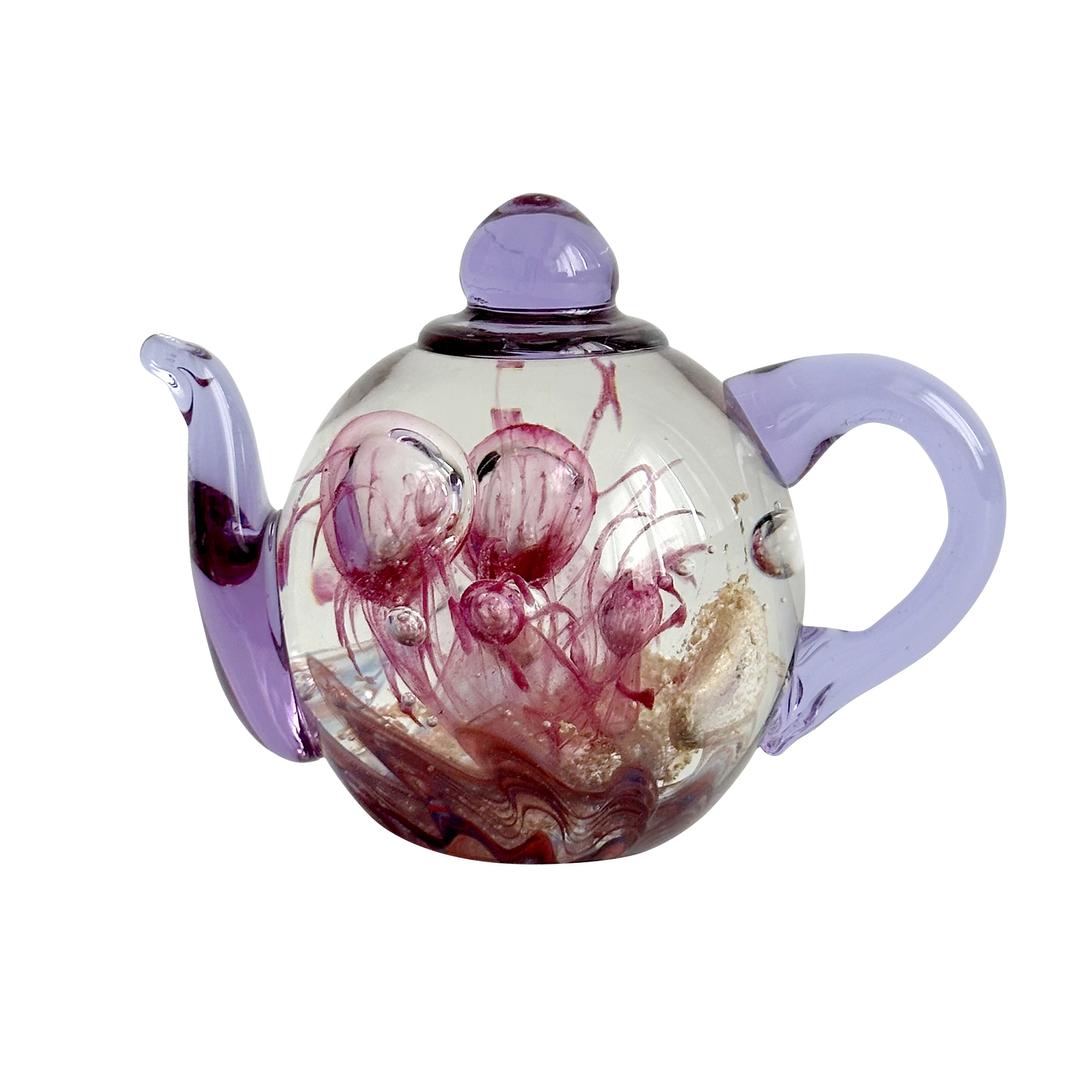 [Dynasty Gallery] Vintage Art Glass Teapot Paper Weight