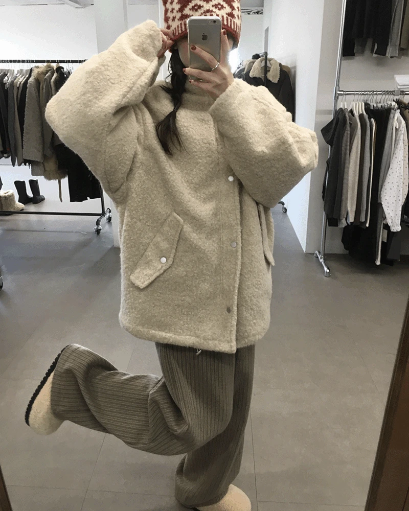 오드 부클레 하이넥 자켓 (2color) *12월 4일 순차 발송 가능!