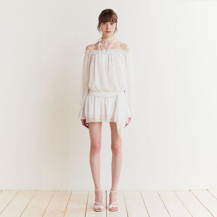 ANGEL HOOK DRESS white