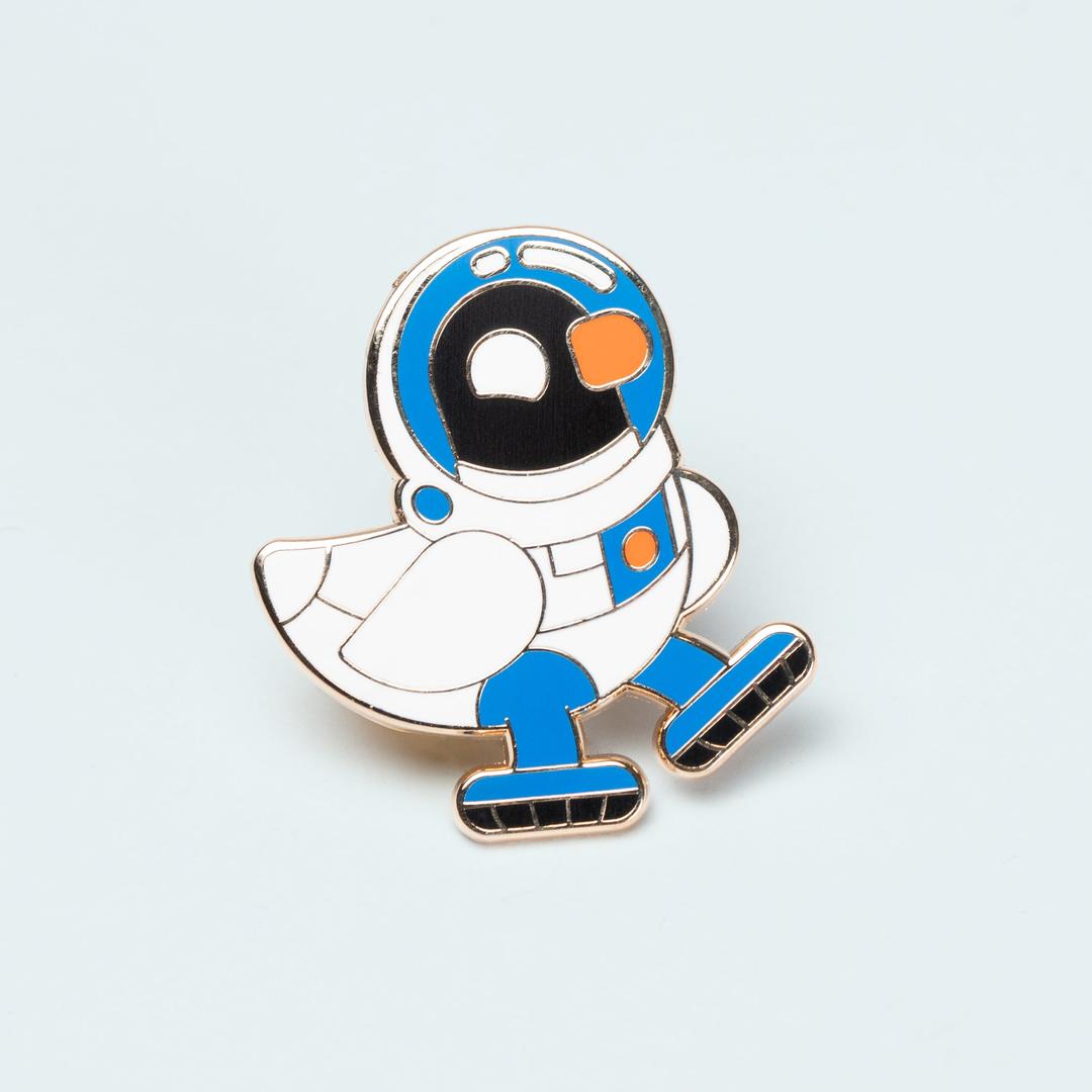 Astronaut Duck Enamel Pin