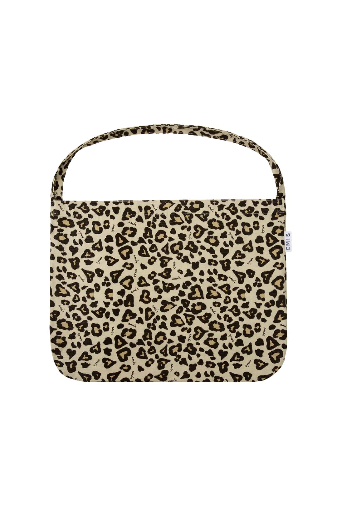 CORDUROY EMIS LEOPARD ECO BAG-BEIGE