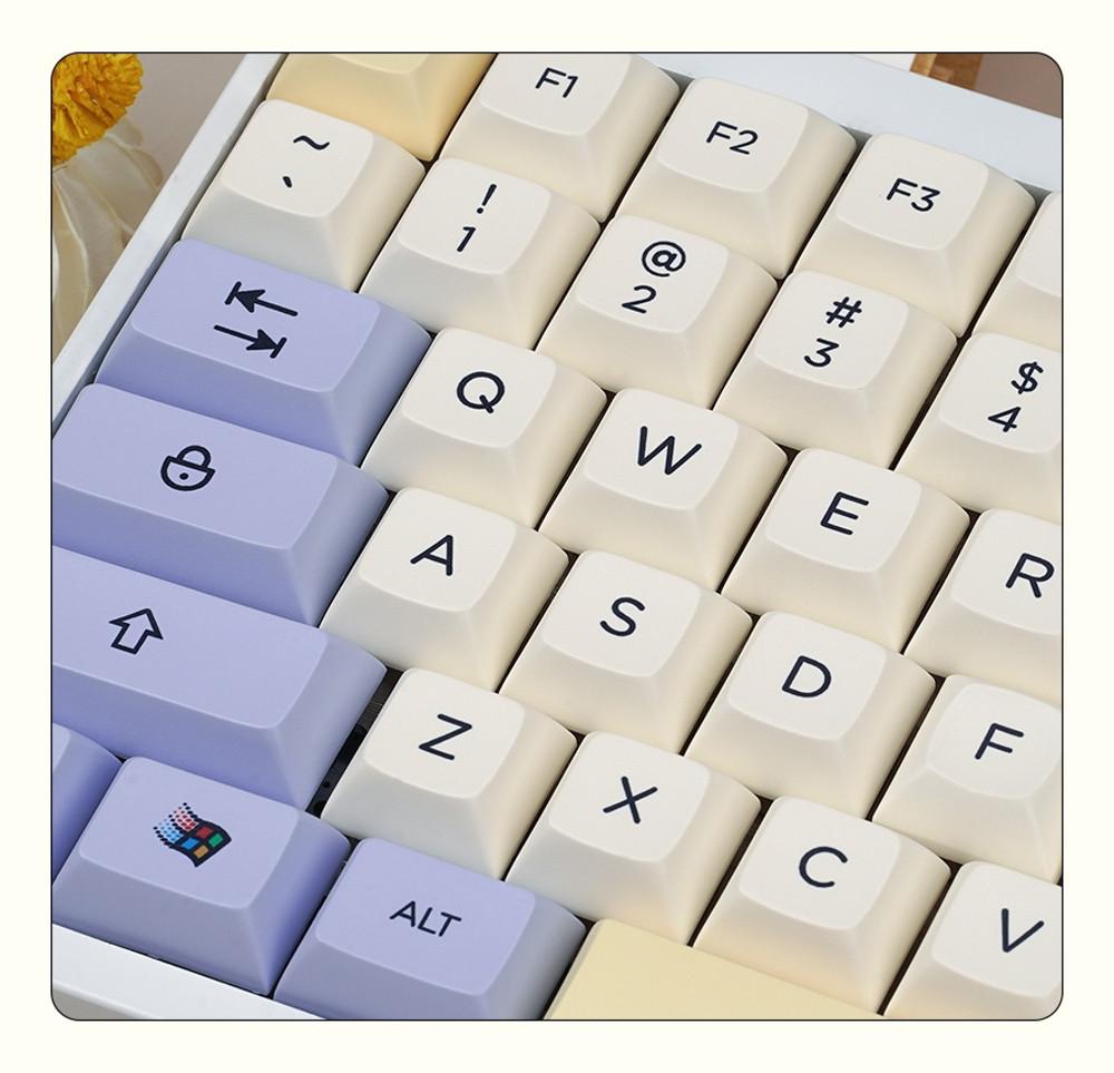 DSA 볼캡 연보라 보라 퍼플 포인트 귀여운 PBT 키캡 레오폴드