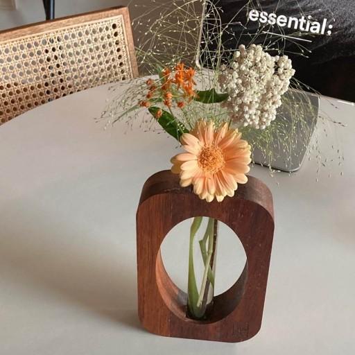 둥근 우드화병 3type (멀바우)