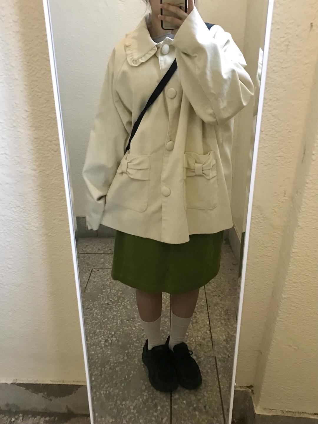 Corduroy Ribbon Coat - 2 colors