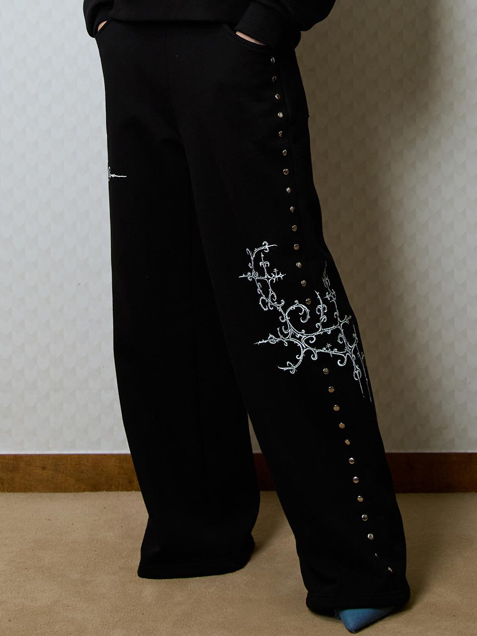GT PRINTED TRANING PANTS(BLACK)