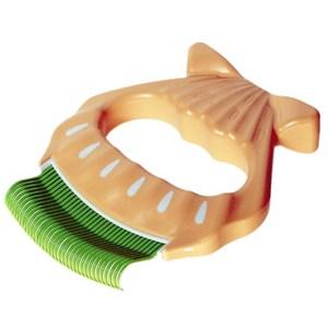 케어펫 반려동물 사랑빗 중모/이중모 E2, 그린, 1개