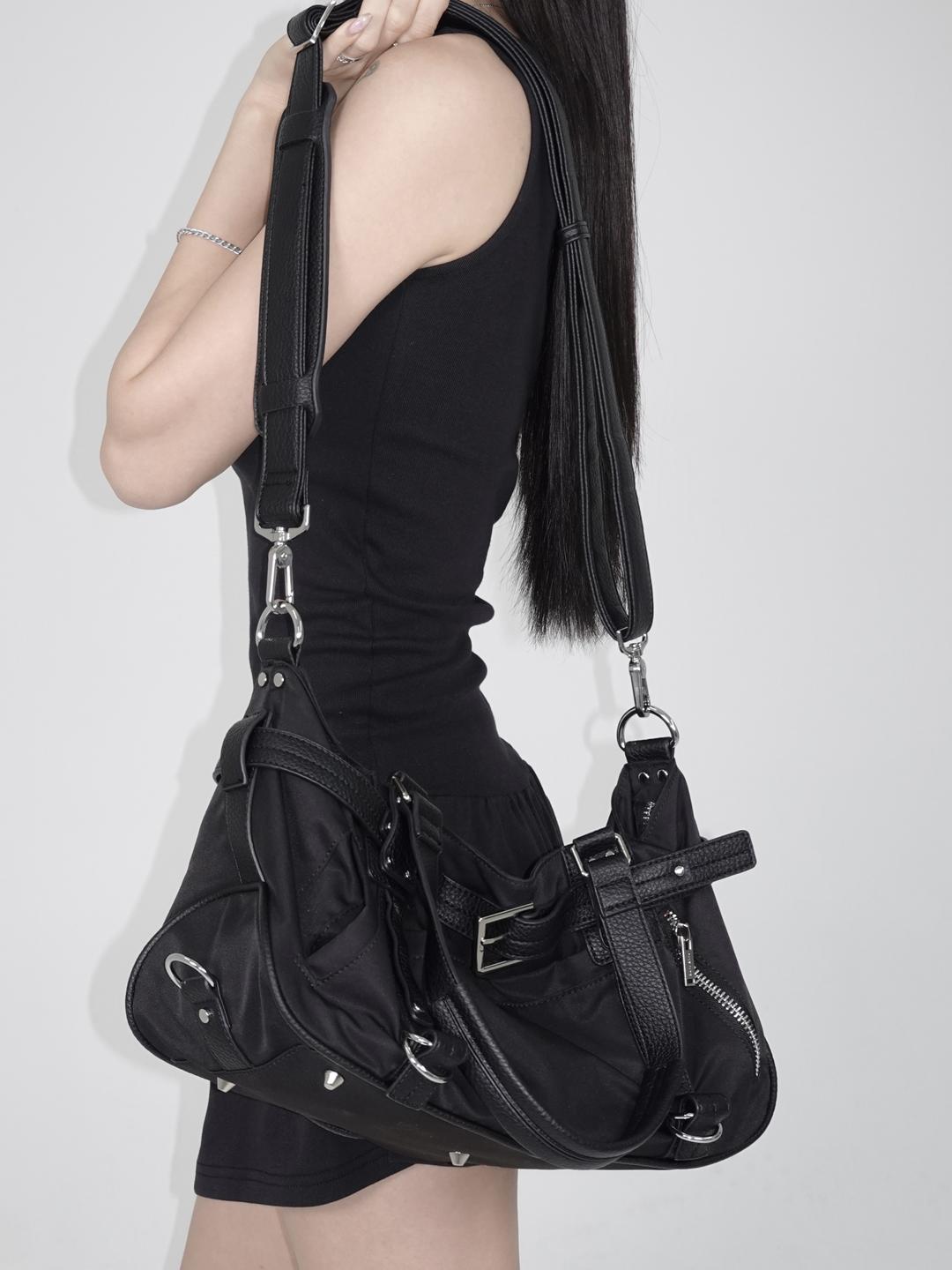 Belted Duffle Bag - Black