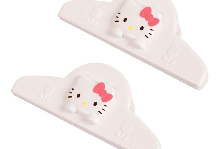 헬로키티 클립 집게 2개입 캐릭터 귀여운 과자봉지 밀봉 집들이 인테리어 선물