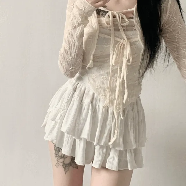 *당일출고* 프릴 캉캉 플리츠 치마바지 미니 스커트