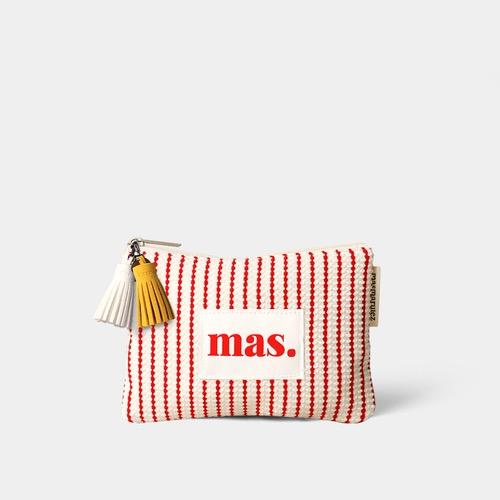 마스마룰즈 베이직 파우치 _ 와플 스트라이프 레드