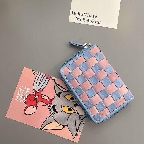 Checker board card wallet (체커보드 카드지갑) Cotton Candy