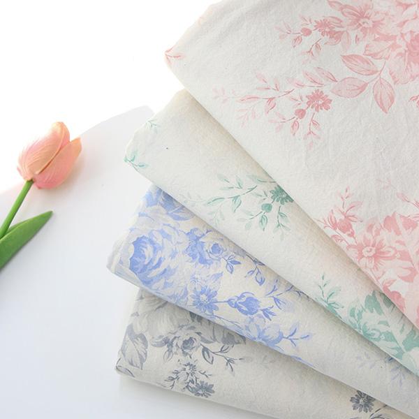 대폭 바이오워싱 30수 면원단 엔틱 모노 로즈 4종 63862