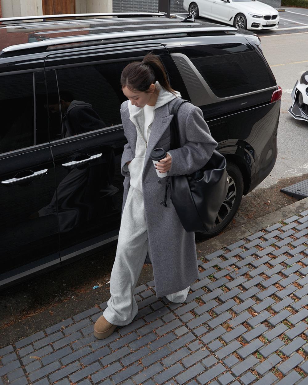 24FW herring 2 hairy double long coat