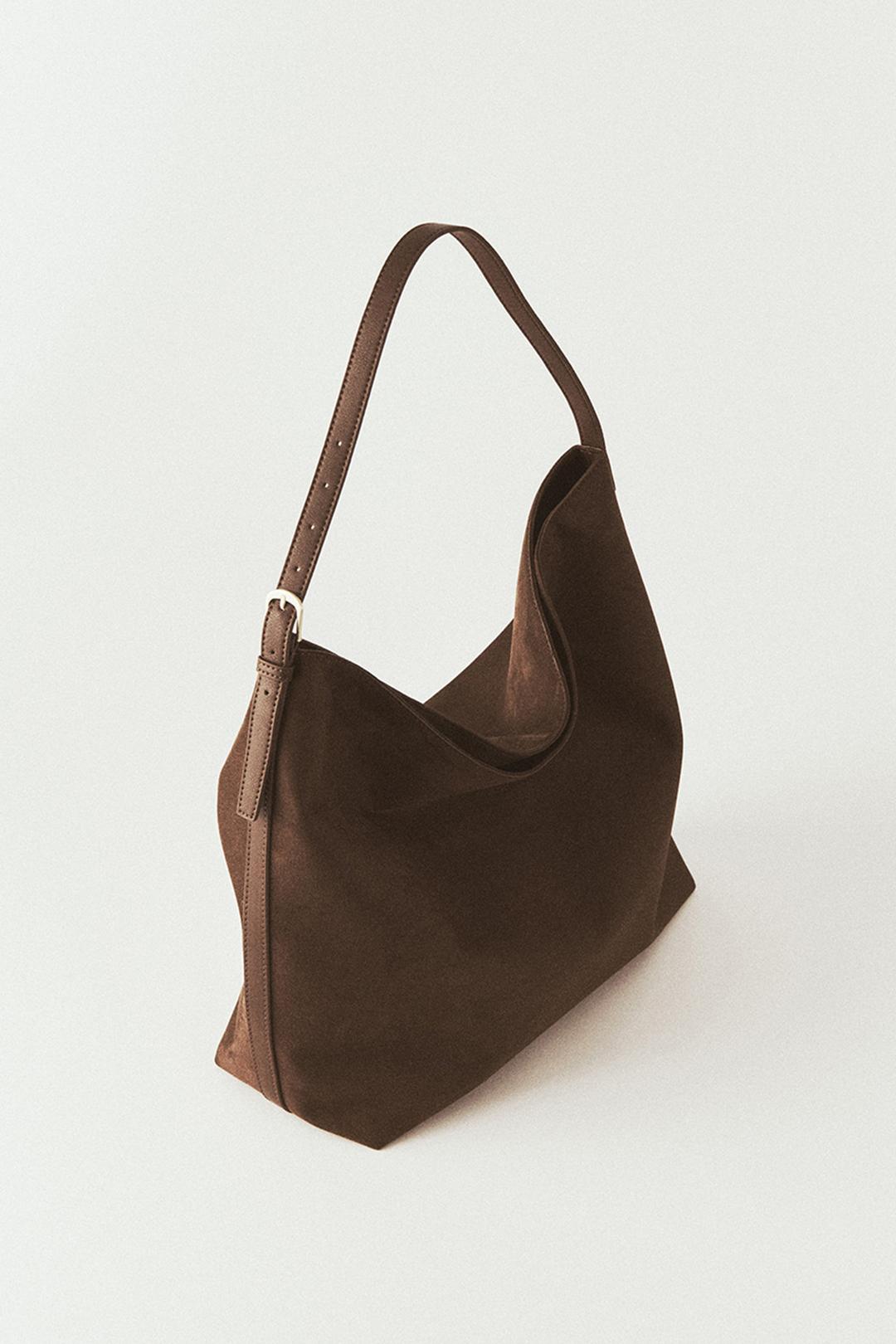[Minzi] Moon Suede Bag (Brown)