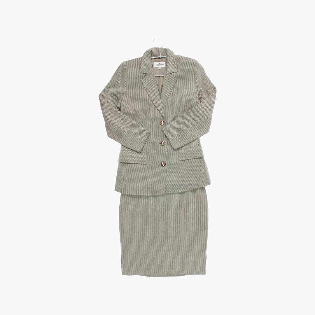 발렌티노 울 투피스 모직 블레이저 여자 M