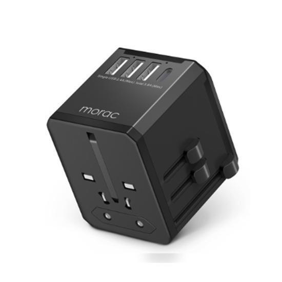 모락 브리큐 USB 4포트 여행용 멀티 플러그 어댑터