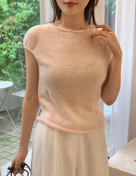 소브에 캡소매 니트(3color)