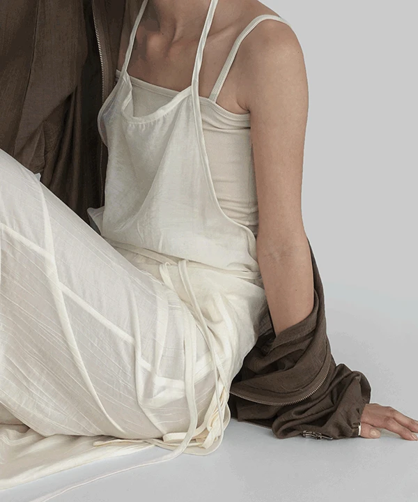 메이번 골지 슬림 나시