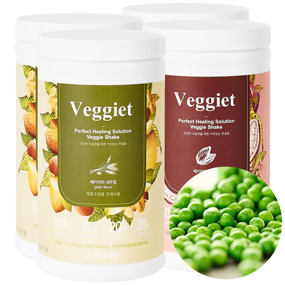 3+1 휴닉 베지어트 식물성 단백질보충제 쉐이크 프로틴파우더 식사대용 가루 완두콩 비건