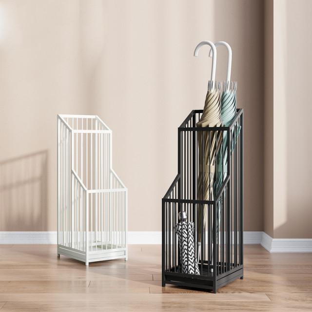 린지홈 올데이 2단 수납 모던 스틸 우산꽂이 가정 업소용 철제 물받이 우산 보관 거치대