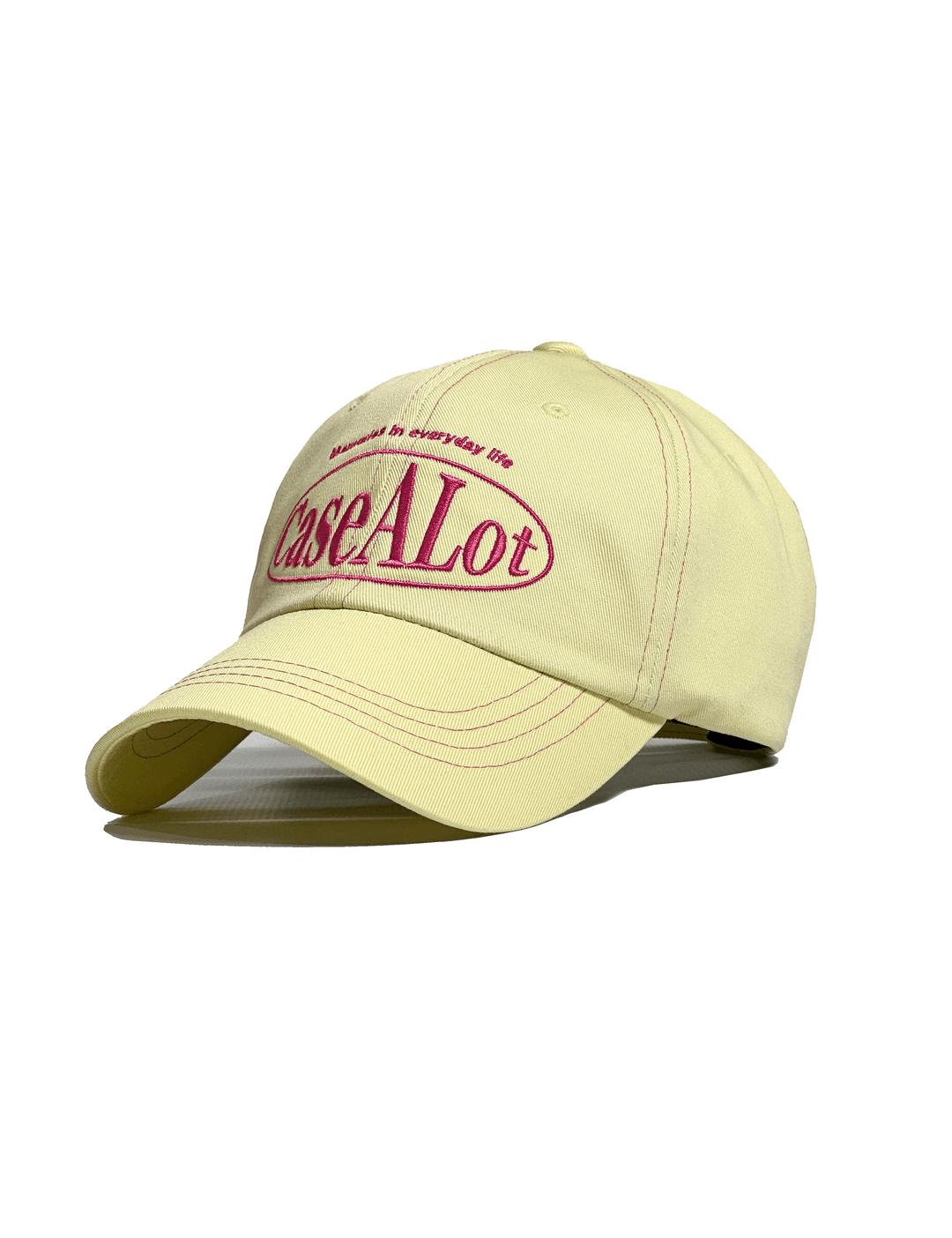 서클 로고 볼캡(파스텔 옐로우)