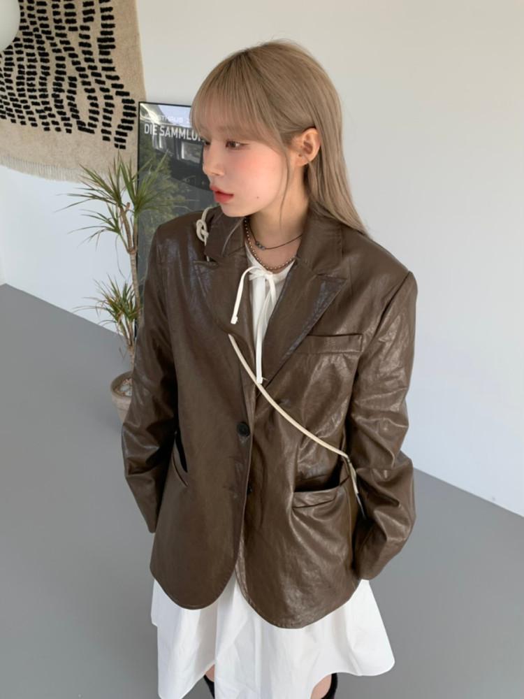 [시즈너블] 아더레더자켓 2col