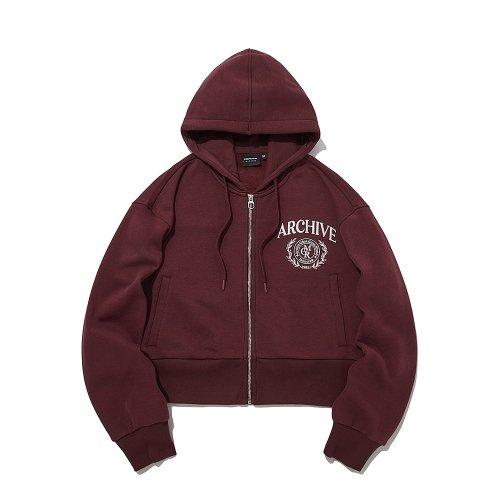 [23FW] 우먼스 융기모 세미크롭 후드집업 비바마젠타 ITX4DH54AVM