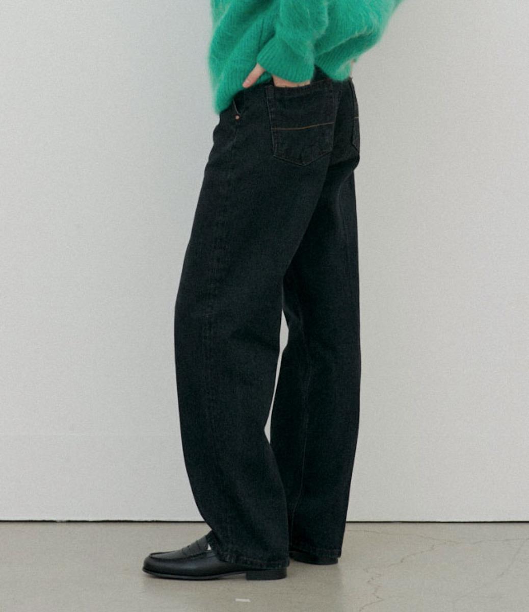 Bessette Denim Pants_ DARK GREY