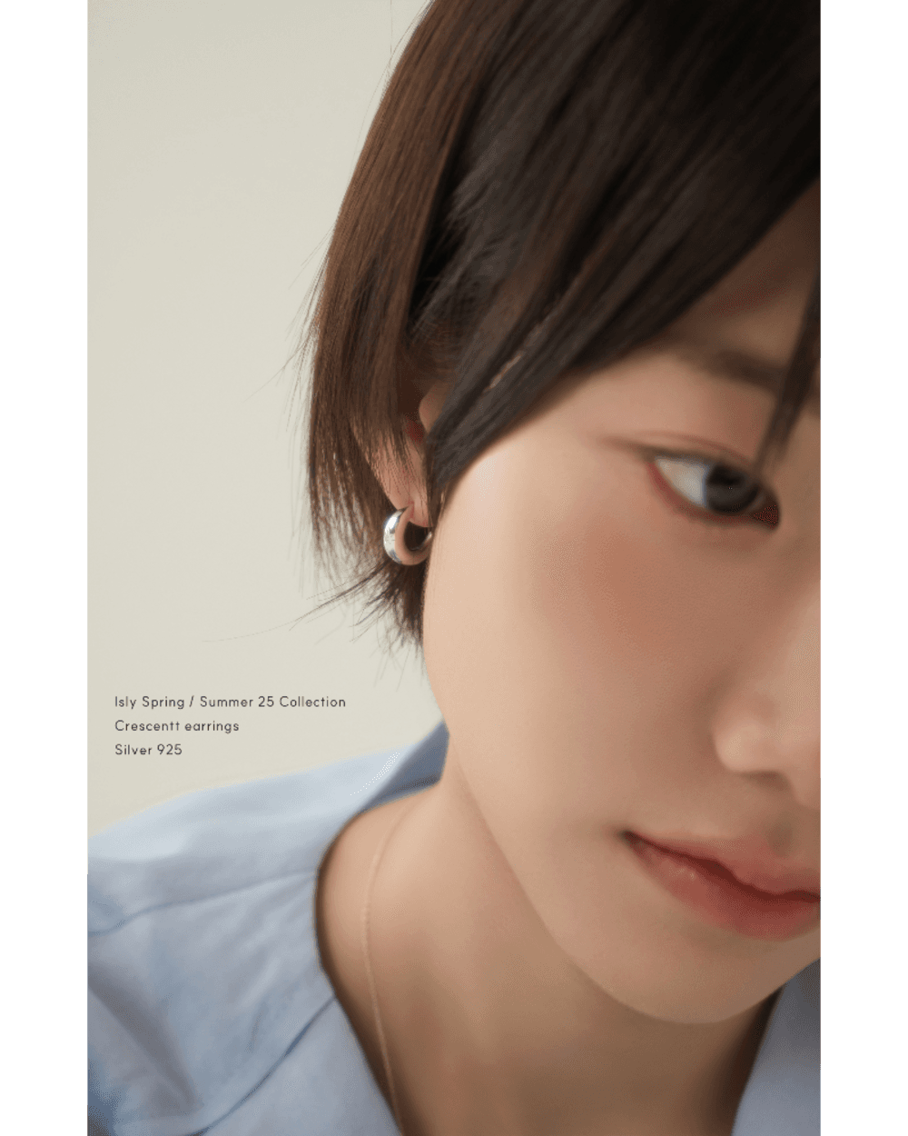 crescent earrings (silver)