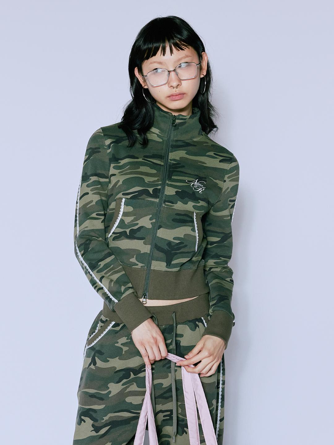 LACE CURVE TRACK ZIP-UP_CAMO